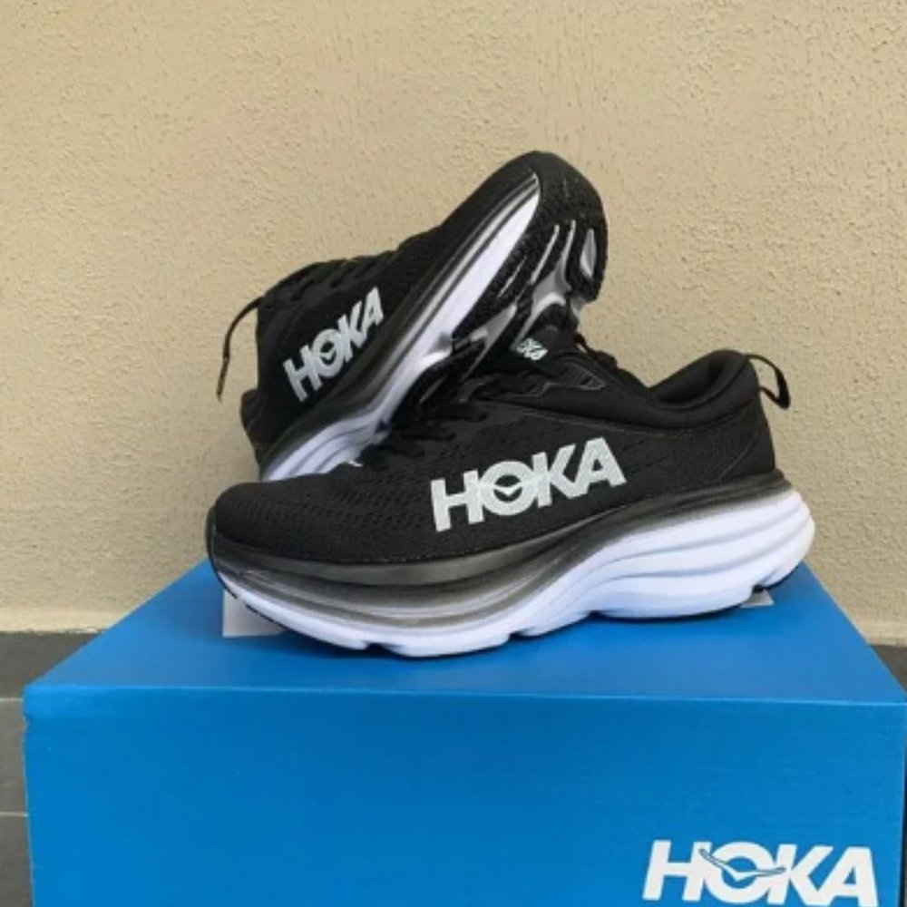 HOKA Women's Black /White Running Sneakers